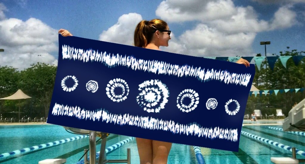 snappy swim towel midnight sky color