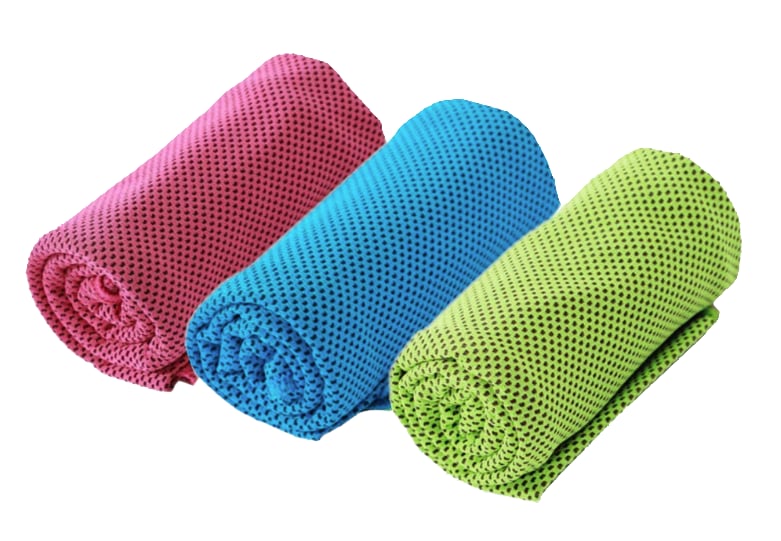 Snappy cooling towel 3-pack colors green pink blue